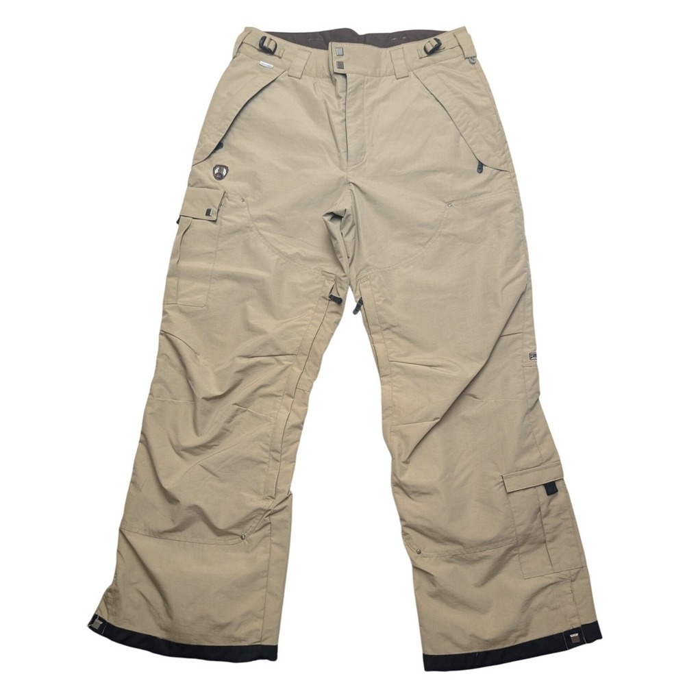 Convert Snow Pants Mens Medium Tan Waterproof Cargo Ski Snowboard BaseTRX